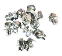 Bike Brake Cable Fixing Screw 15mm Metal Hex Nut | 12mm compact size, silver finish, lightweight 6g, ideal for tight spaces, secure cable hold(C)