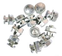 Bike Brake Cable Fixing Screw 15mm Metal Hex Nut | 12mm compact size, silver finish, lightweight 6g, ideal for tight spaces, secure cable hold(B)