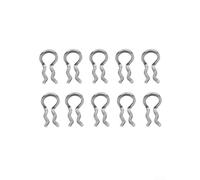 Bike Brake Caliper Spring Clips 10-Pack for XT for SLX for XTR Bicycle Pad Pin Stainless Steel 31x5.5x2.8mm(Titanium)
