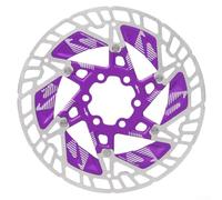 Bike Brake Disc 160mm Diameter, Aluminium Alloy and Carbon Steel Materials, 6 Hole Bolt Installation and Standard Thickness to Maintain Brake Safety (Purple)