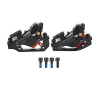 Bike Brakes Hydraulic Disc Brake Calipers Big Pistons 2 Way Brake Pad Movement Lightweight Aluminum Alloy Mountain Bike Hydraulic Disc Brakes for Mountain Biking (Black)
