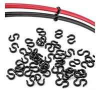 Bike Cable Clamp 10pcs S-Line Tube Guide for Shift Brake Housing Road Folding Bike Plastic Black 15.6mm