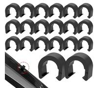 Bike Cable Clips - 20 Pack Cycling Shift Cable Clamps, Foldable C Type Housing Holders for Frame Routing | Professional Bicycle Management Kit for Road Folding Bike Outdoor Riding Setup