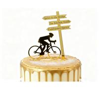 Bike Cake Topper,Acrylic Bicycle Cake Decorations,Mountain Biking Cake Topper for Bicycle Themed Birthday Party Supplies,Sport Theme Birthday Party Cake Decorations