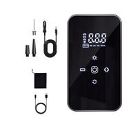 Bike Car Starting Device Air Compressor Digital Tire Inflator with LED Light for Unexpected Low Pressure Situations Concealed Hose Storage Inflator