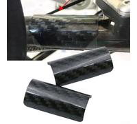 Bike Carbon Fiber Chain Stay Guard, 2-Pack Rear Frame Protector Lightweight, Easy Install Curved Design Black