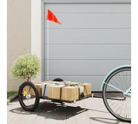 Bike Cargo Trailer Bicycle Trailer Utility Cargo Trailer Black Iron vidaXL