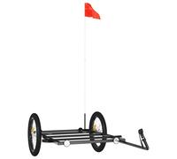Bike Cargo Trailer Bicycle Trailer Utility Cargo Trailer Black Iron vidaXL