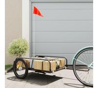 Bike Cargo Trailer Bicycle Wagon Bike Cart Bicycle Trailer Black Iron vidaXL