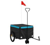 Bike Cargo Trailer Bike Carriage Bicycle Wagon Trailer with Flag Iron vidaXL