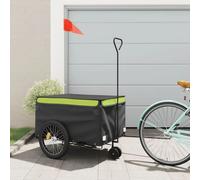 Bike Cargo Trailer Bike Carriage Bicycle Wagon Trailer with Flag Iron vidaXL