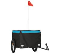 Bike Cargo Trailer Bike Carriage Bicycle Wagon Trailer with Flag Iron vidaXL