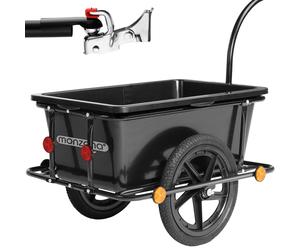 Bike Cargo Trailer Black 90L 80kg with Coupling