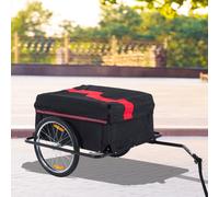 Bike Cargo Trailer W/Removable Cover-Red/Black