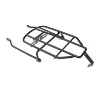 Bike Carrier Rack Folding Iron Rear Cargo Rack for Touring Cyclists | Black Finish, Side Bag Protection, for Pannier Bags and Road Bike Use in Rainy Outdoor Rides