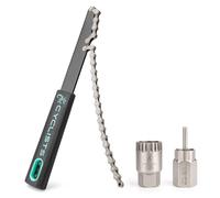 Bike Cassette & Bottom Bracket Tool Set, Chain Whip, BB Removal Tool | Chain Whip & Lockring Remover Compatible with SHIMANO HG Freewheel Cassette