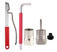 Bike Cassette Removal Tool with Chain whip and Auxiliary Wrench Bicycle Sprocket Removal Tools, Bicycle Cassette Lock Ring Removal Freewheel Remover Wrench Sprocket Remover (Flywheel Universal)