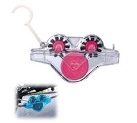 Bike Chain Cleaner with Rotating Brushes, Universal Chain Scrubber for Road, Mountain, MTB & E-Bike, Easy to Use Hand-Free Cleaning Tool Set for Bicycle Maintenance (1, rose red)