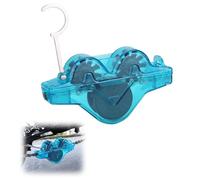 Bike Chain Cleaner with Rotating Brushes, Universal Chain Scrubber for Road, Mountain, MTB & E-Bike, Easy to Use Hand-Free Cleaning Tool Set for Bicycle Maintenance (1, blue)