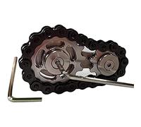 Bike Chain Fidget Spinners, Sprocket Chain Fidget Toy for Ages 5-15, Christmas Stocking Filler Gift For Kids Boys Girls 6 7 8 9 10 11 12 13 Years Old, Stainless Steel ADHD Finger Spinning Toy (black)