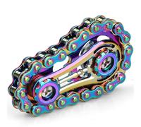 Bike Chain Gear Fidget Spinner Toy for Stress Relief, Metal Sprocket Chain Hand Spinner for Kids Adults, Kinetic Desk Toy Novelty Hand Finger Spinner for Anti-anxiety, Cool Toy Gift for Man Boy