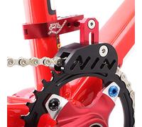 Bike Chain Guide MTB Bike Protector Road Bicycle Mountain Cycle Chain Guide Tensioner with Hollowed Design for Single Disc Sprocket, Front Dial Smooth Driving(Red)