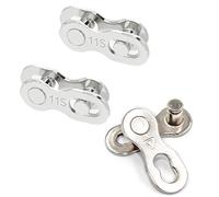 Bike Chain Lin,3 Pairs Bicycle Missing Link 11 Speed Chain Reusable Silver Steel Bike Chain Link Reusable Missing Chain Link for Mountain Bike Road Bike Quick Release Buckle Magic Button Silver