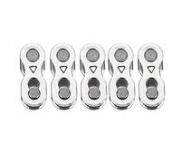 Bike Chain Link, 5 Pairs 8/9/10 Speed Steel Bicycle Missing Link, Silver Reusable Bike Chain Connector for Repair Mountain Road Bike,Bicycles and spare parts