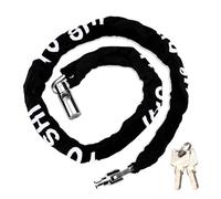 Bike Chain Lock, Bicycle Lock with 2 Keys, Bike Locks Heavy Duty Anti Theft, Bike Lock Chains for Motorbikes, Trucks, Iron Gates, Trolleys, Scooters (Black)