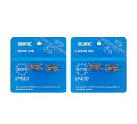 Bike Chain Quick Link- Reusable Bike Chain Missing Quick Connector- Master Links Compatible with Shimano, Sram and KMC Chains 6 7 8 9 10 11 12speed Missing Link (Gold, 6/7/8 Speed)