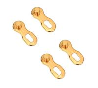 Bike Chain Quick Release Link Heavy Duty Durable Steel Magic Connector Joint for 11 Speed Bicycle Accessories Silver Gold 2 Pairs (Gold)