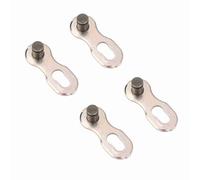 Bike Chain Quick Release Link Heavy Duty Durable Steel Magic Connector Joint for 11 Speed Bicycle Accessories Silver Gold 2 Pairs (Silver)