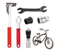Bike Chain Removal Tool Kit, 6Pcs Bicycle Repair Tool Kit, Hub Cone Wrench | Include Crank Extractor Wrench, Bicycle Flywheel Chain Sprocket Remover Bottom Bracket & Cassette Lockring Removal Tool