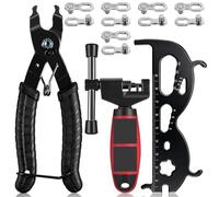 Bike Chain Repair Tool Set- Includes Professional Chain Breaker & Master Link Pliers, Precision Caliper, 6-8/9/10/11/12 Speed Quick Links - Essential Tool for MTB, Road & City Cyclists