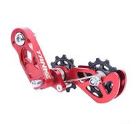 Bike Chain Tensioner, 8-12 Speed Bike To A Single Speed Converter, Aluminum Alloy Chain Guide Bike Protector,Bike Rear Derailleur Chains Guide For Road Racing Bike MTB-Red