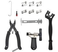 Bike Chain Tool Bike Chain Removal Tool Set, Bike Link Plier, Chain Breaker Splitter, 6 Bicycle Missing Link and Dusting Brush, Chain Splitter Tool Kit for 6/7/8/9/10/12 Speed Chain Bike Repair Kit