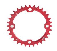 Bike Chainring, 32/34/36/38T BCD 104 Mountain Bike Steel Single Crank Chain Ring Repair Parts, Speed Single Chainring Suitable for Most Bicycle Road Bike Mountain Bike (32T-Red)