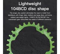 Bike Chainring for Mountain/Road Bike, 104BCD Mountain Bicycle Crank Chainring Round 30T- 52T Narrow Wide Chain Wheel MTB Light 104 BCD Bike Accessory(ROUND 36T Red)
