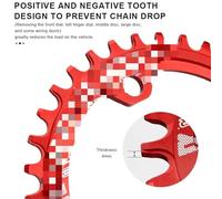 Bike Chainring for Mountain/Road Bike, Bicycle Crank Chainring 104BCD Round Shape Narrow Wide 32T/34T/36T/38T Mountain Bike Crankset Chainwheel Single Plate(32T Red)