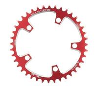 Bike Chainring for Mountain/Road Bike, MTB Bicycle 110BCD Narrow Wide Tooth Chain 36T-58T Sprocket, Crank, Crown Ring, And Crank Set Parts And Accessories 110 BCD(40T Red and Screw)