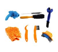 Bike Cleaning Brush Kit 8 pieces, Bicycle Cleaning Brushes Set for most Bike Models