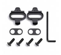 Bike Cleats Compatible with Shimano SPD SM-SH51-2-Hole MTB Set | Single-Direction Heel-Twist Release, Clear Mounting-Face Marks, Solid Metal Build, Bolts, Washers And Hex Key Included