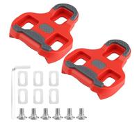 Bike Cleats for Look Keo Grip Road Bike, Cycling Shoe Cleats 9° Float Red | Anti-Slip TPU Surface Cleats for Cycling Shoes, Suitable for Indoor Spin Classes and Outdoor Road Cycling