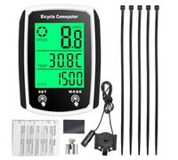 Bike Computer, 19 Functions IP54 Waterproof GPS Speedometer Odometer, Wired Cycling Computer Touch Screen with LCD Backlit Touch Screen, Men Universal Cycle Computer Bike Speedometer