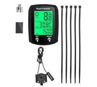 Bike Computer, 19 Functions IP54 Waterproof GPS Speedometer Odometer, Wired Cycling Computer Touch Screen with Backlit Touch Screen, Universal Cycle Computer for Bikes Compatible with All Bike Models