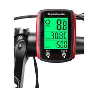 Bike Computer 19 Functions Universal IP54 Waterproof GPS Bicycle Speedometer Odometer Wired Cycle Computer with LCD Backlight Display Auto Start/Stop MTB Road Cycling Accessories for Outdoor Men Women