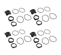 Bike Computer Mount Strap, 4-Pack Black ABS & Rubber