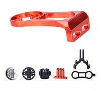 Bike Computer Mount with Lightweight Aluminum Alloy Construction CNC Anodized for Resistance For Compatible with Various Devices Dual Mount (Red)