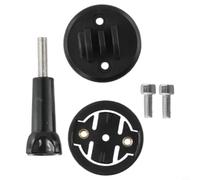 Bike Computer Odometer Base Adapter Mount for Garmin Edge Sport Camera and, ABS Black Quarter Turn Flush Out Front Extension Bracket for Cycling Lights