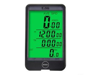 Bike Computer SD-576A Wired Speedometer Odometer Large LCD Backlight English Menu Cycling Gear